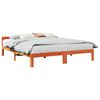 vidaXL Cama sin colch&oacute;n madera maciza de pino marr&oacute;n cera 160x200 cm