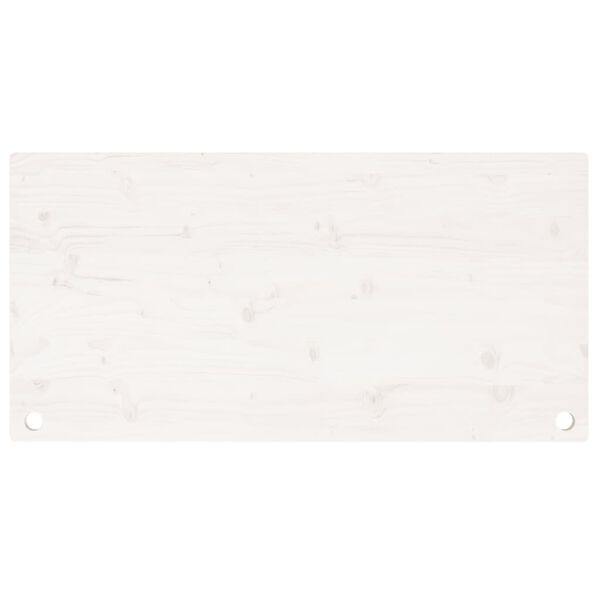 vidaXL Tablero de escritorio madera maciza pino blanco 110x60x2,5 cm