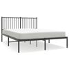 vidaXL Estructura cama sin colch&oacute;n con cabecero metal negro 140x200 cm