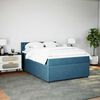 vidaXL Cama box spring con colch&oacute;n terciopelo azul 140x190 cm