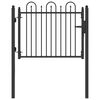 vidaXL Puerta de cerca DRONTEN 100 x 75 cm Metal Negro Con cerradura
