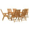 vidaXL Conjunto de Comedor de Jard&iacute;n 7 uds. Marr&oacute;n