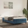 vidaXL Estructura de cama con somier terciopelo azul oscuro 120x200cm