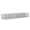 vidaXL Cama elevada de gavi&oacute;n 3 uds. 400 x 100 x 60 cm Plateado