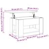 vidaXL Mesa de centro madera de ingeniería blanco 79x49x41 cm