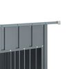 vidaXL Caseta perros con tejado acero galvanizado gris 153x91x110 cm