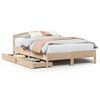 vidaXL Estructura de cama sin colch&oacute;n madera maciza de pino 120x190 cm