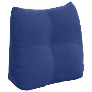 vidaXL Coj&iacute;n de Espalda Azul Polic&iacute;a 45 x 24 x 50 cm Terciopelo