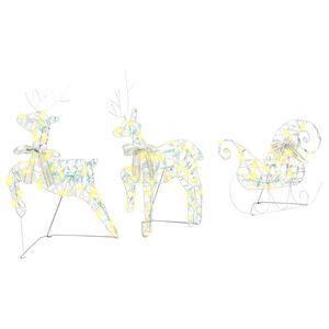 vidaXL Renos LED con 60 LED 3 pcs C&aacute;lido PET