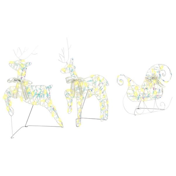 vidaXL Renos LED con 60 LED 3 pcs C&aacute;lido PET