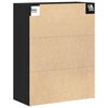 vidaXL Armario de pared colgante Roble Negro 69,5 x 32,5 x 90 cm