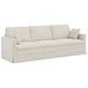 vidaXL Sof&aacute; Crema 228 x 78 x 80 cm Terciopelo