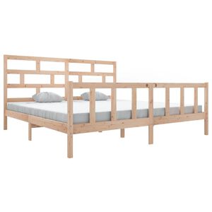 vidaXL Estructura de cama madera maciza de pino 180x200 cm