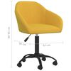 vidaXL Sillas de comedor giratorias 6 unidades terciopelo amarillo