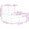 vidaXL Cama tipo Box Spring Marr&oacute;n oscuro 140 x 200 cm tela