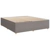 vidaXL Cama box spring con colch&oacute;n tela gris taupe 180x200 cm