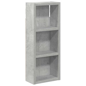 vidaXL Armario de pared para ba&ntilde;o Gris Concreto 20 x 10 x 50 cm