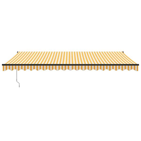 vidaXL Toldo retr&aacute;ctil autom&aacute;tico amarillo y blanco 5x3 m