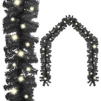 vidaXL Guirnalda de Navidad con luces LED negro 5 m