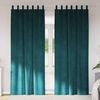 vidaXL Cortinas opacas 2 pcs Verde oscuro 140 x 260 cm Terciopelo
