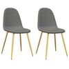 vidaXL Sillas de comedor 2 unidades terciopelo gris claro