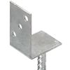 vidaXL Anclajes de valla 6 uds acero galvanizado plateado 8x6x30 cm