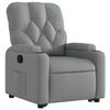 vidaXL Sill&oacute;n reclinable elevable de tela gris claro