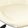 vidaXL Sillas de comedor giratorias 2 uds cuero sint&eacute;tico crema blanco