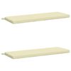 vidaXL Cojines para banco de 2 piezas SOEST 100% Poli&eacute;ster Crema