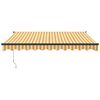 vidaXL Toldo retr&aacute;ctil aluminio y tela amarillo y blanco 3,5x2,5 m