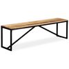 vidaXL Banco de madera maciza de mango 160x35x45 cm