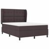 vidaXL Cama tipo Box Spring Marr&oacute;n oscuro 140 x 190 cm tela