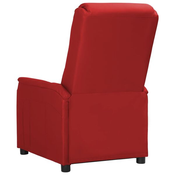 vidaXL Sill&oacute;n reclinable de cuero sint&eacute;tico rojo tinto
