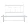 vidaXL Estructura cama sin colchón con cabecero metal blanco 107x203cm