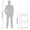 vidaXL Mueble zapatero de madera de Paulownia marr&oacute;n 50x28x98 cm
