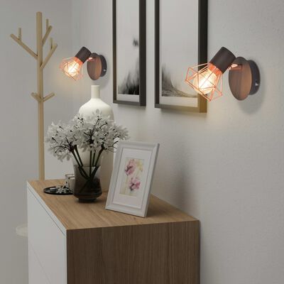 vidaXL Lámparas de pared con 2 bombillas LED de filamento 2 uds 8 W