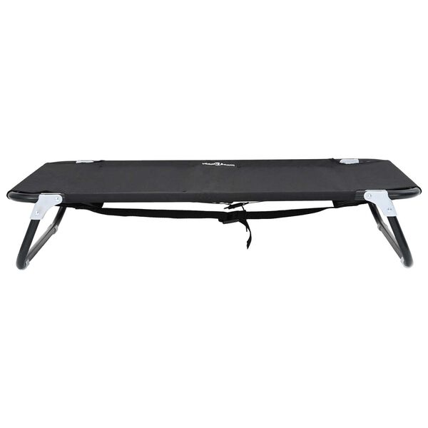 vidaXL Cama para perro Manual Negro 90 x 55 x 18 cm Acero