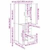 vidaXL Aparador alto 2 pcs Madera envejecida 69,5 x 34 x 180 cm