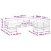 vidaXL Set de sof&aacute;s de jard&iacute;n 10 pzas con cojines madera abeto Douglas