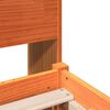 vidaXL Cama con estantería sin colchón madera maciza marrón 120x200cm