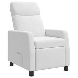vidaXL Recliner Blanco Tela