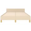vidaXL Estructura de cama sin colch&oacute;n tela crema 120x200 cm