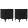 vidaXL Mueble cama 2 uds. Roble Negro 40 x 35 x 47,5 cm