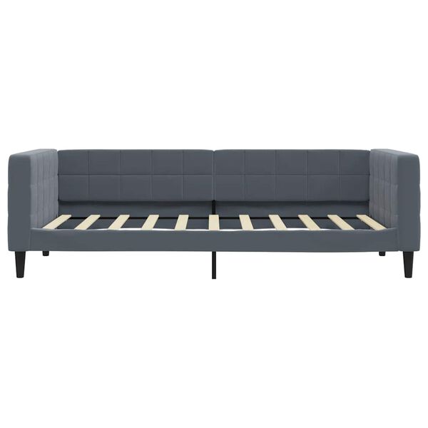 vidaXL Sof&aacute; cama terciopelo gris oscuro 90x190 cm