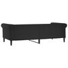 vidaXL Sof&aacute; cama sin colch&oacute;n cuero sint&eacute;tico negro 80x200 cm