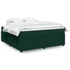 vidaXL Cama box spring con colch&oacute;n terciopelo verde oscuro 180x200 cm