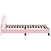 vidaXL Estructura de cama con cabecera Rosa 90 x 190 cm PU