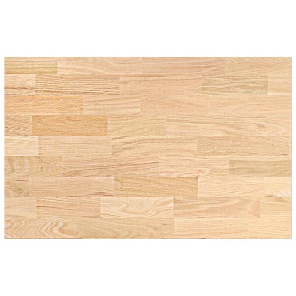 vidaXL Encimera de cocina rectangular madera maciza roble