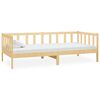 vidaXL Sofá cama con colchón madera de pino maciza 90x200 cm