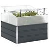 vidaXL Jardinera Antracita 100 x 100 x 77 cm Acero Galvanizado